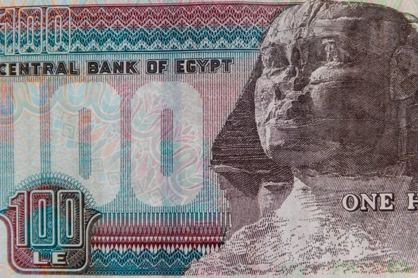 Macro shot van honderd Egyptische ponden wetsvoorstel — Stockfoto