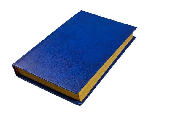 Libro azul aislado sobre un fondo blanco — Foto de Stock