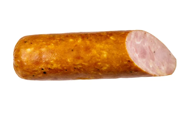 Räucherwurst isoliert auf weißem Hintergrund — Stockfoto