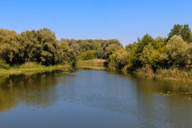 Myrhorod, Ukrayna'da Khorol nehri manzarası