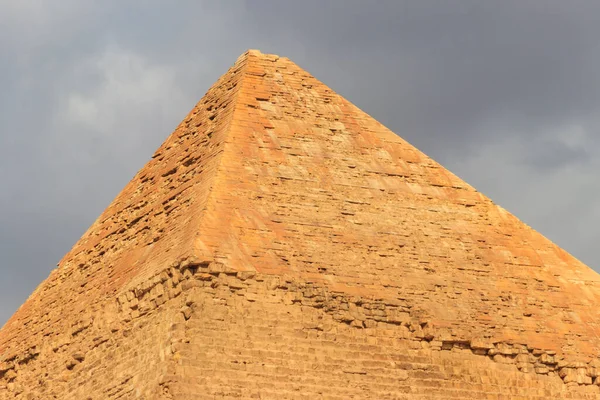 Πυραμίδα Του Khafre Chephren Είναι Δεύτερη Ψηλότερη Και Δεύτερη Μεγαλύτερη — Φωτογραφία Αρχείου