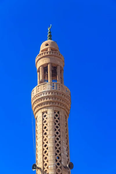 Minarete Mezquita Barrio Dahar Casco Antiguo Hurghada Egipto — Foto de Stock