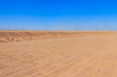Hurghada, Mısır yakınlarındaki Arap Çölü manzarası
