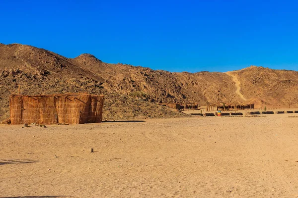Épületek Beduin Falu Arab Sivatag Egyiptom — Stock Fotó