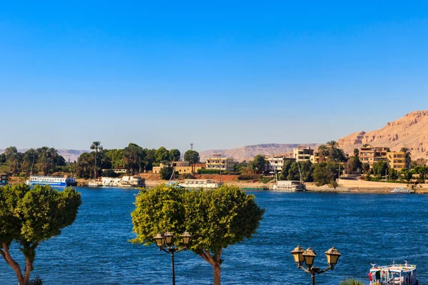 埃及卢克索尼罗河景观 — 图库照片
