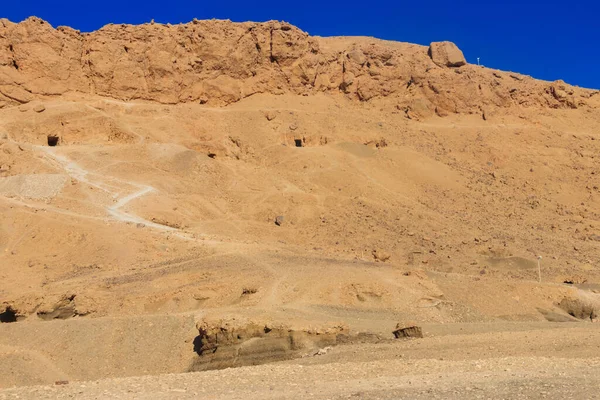 Tombs Mountains Mortuary Temple Hatshepsut Luxor Egypt — Stock Photo, Image