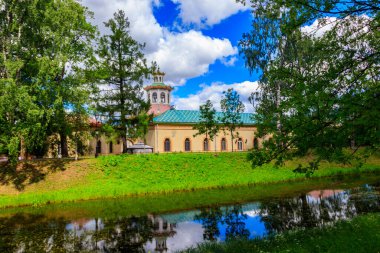 Puşkin 'deki İskender Parkı' nda (Tsarskoye Selo) Çin köyü inşaatı, Rusya