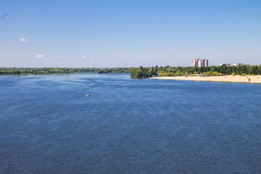 Ukrayna 'daki Dinyeper Nehri manzarası