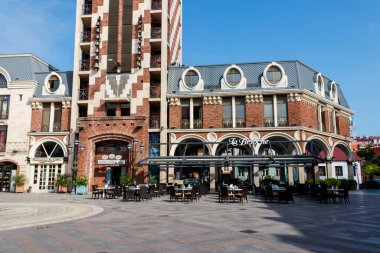 Batumi, Adjara, Gürcistan - 3 Mayıs 2018: Eski Batumi kasabasındaki ünlü meydan Piazza