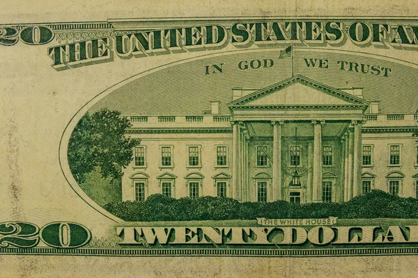 Macro Shot Twenty Dollar Bill — Stock Photo, Image