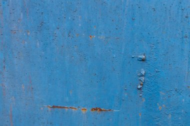 Mavi paslı metal doku. Grunge arka plan