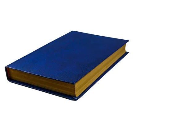 Livro Azul Isolado Fundo Branco — Fotografia de Stock