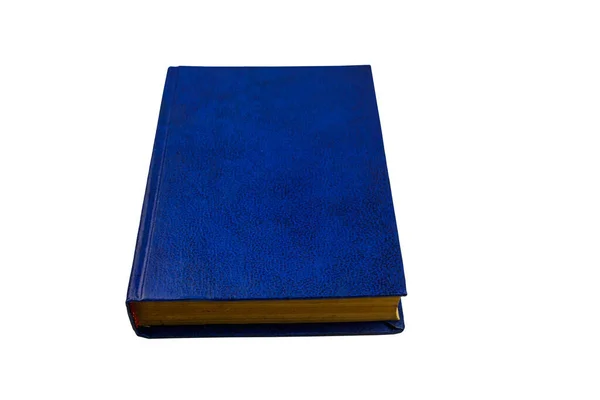 Livro Azul Isolado Fundo Branco — Fotografia de Stock