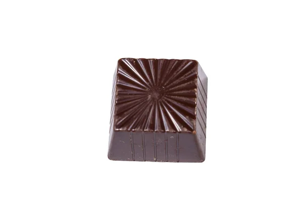 Chocolate Doce Isolado Fundo Branco — Fotografia de Stock