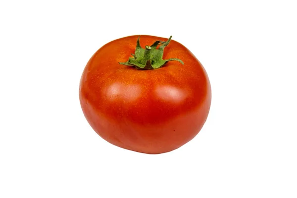 Verse Rode Tomaat Geïsoleerd Witte Achtergrond — Stockfoto