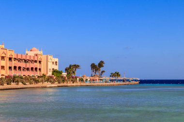 Mısır 'ın Hurghada sahilindeki Kızıl Deniz manzarası