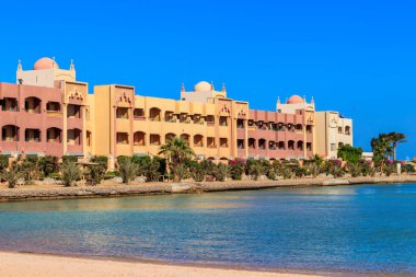 Mısır 'ın Hurghada sahilindeki Kızıl Deniz manzarası