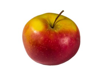 Beyaz arkaplanda kırmızı elma izole edildi