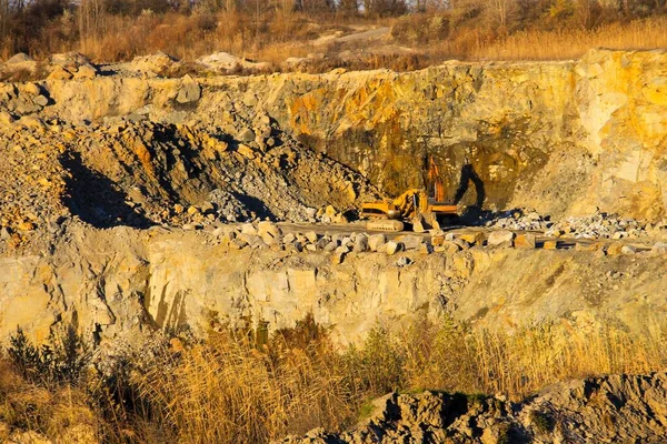 Extraction Ressources Minérales Dans Carrière Granit — Photo