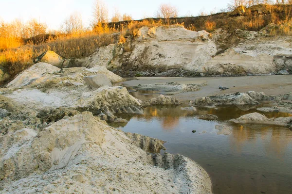 Sandgrube Mit Wasser Steinbruch — Stockfoto