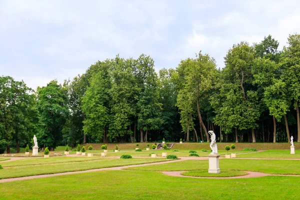 Vista Del Jardín Holandés Inferior Con Estatuas Mármol Parque Gatchina — Foto de Stock