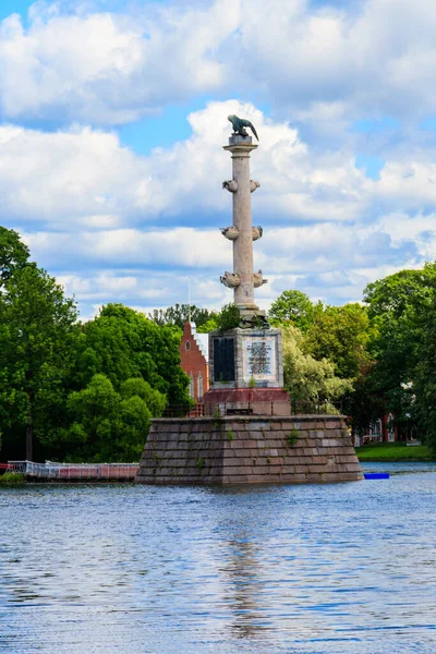 Coluna Chesme Parque Catherine Tsarskoye Selo Pushkin Rússia — Fotografia de Stock