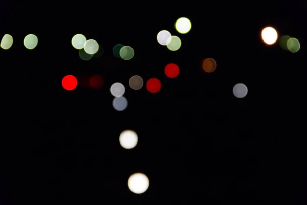 Sfondo Astratto Luci Sfocate Della Città Con Effetto Bokeh — Foto Stock