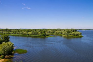 Ukrayna 'daki Dinyeper Nehri manzarası
