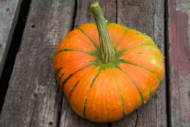 Kırsal ahşap masadaki balkabağı