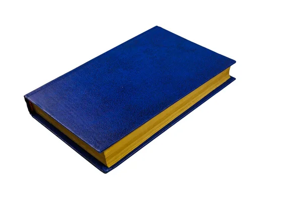 Livro Azul Isolado Fundo Branco — Fotografia de Stock