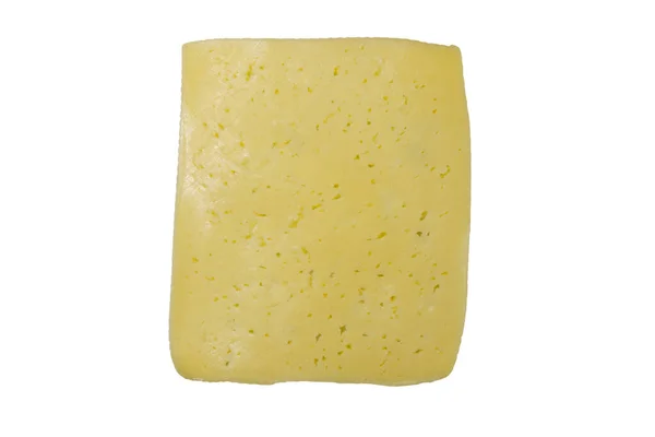 白い背景に隔離されたチーズのスライス — ストック写真
