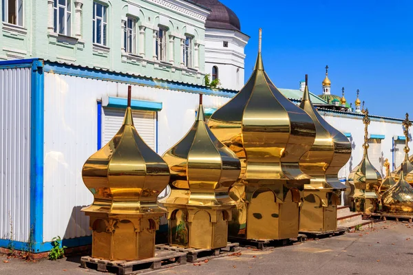 Sale Domes Crosses Orthodox Churches Kiev Pechersk Lavra — Stock Photo, Image