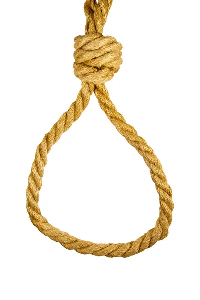 Deadly Loop Rope Isolated White Background Concept Death Penalty Suicide — Stock Photo, Image