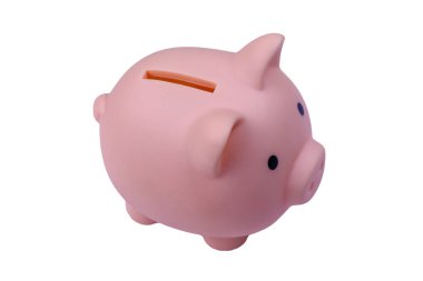 Pembe kumbara beyaz arka planda izole edilmiş.