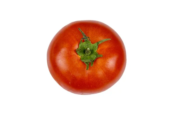 Verse Rode Tomaat Geïsoleerd Witte Achtergrond — Stockfoto