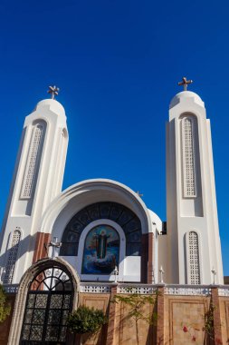 Hurghada, Mısır 'daki Coptic Ortodoks Kilisesi Cephesi