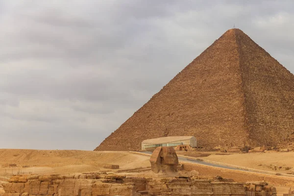 Grande Esfinge Egípcia Pirâmides Gizé Cairo Egito — Fotografia de Stock