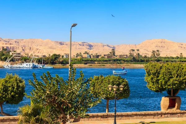 埃及卢克索尼罗河景观 — 图库照片