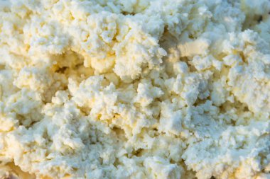 Taze ev yapımı süzme peynirin arka planı