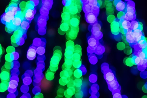 Sfondo Astratto Sfocato Cerchi Colorati Bokeh Luci Natale — Foto Stock