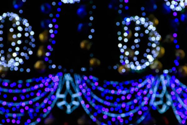 Christmas Background Festive Xmas Abstract Background Bokeh Blurred Lights — Stock Photo, Image