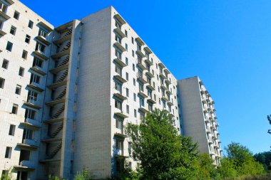 Ukrayna 'da terk edilmiş çok katlı bir bina