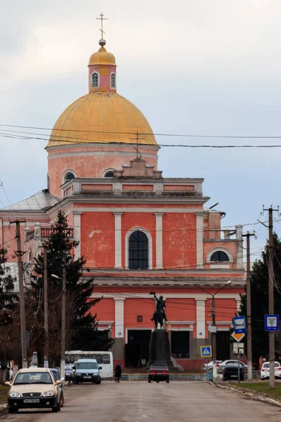 Tulczyn Ukraina Kwietnia 2018 Widok Prawosławną Katedrę Narodzenia Chrystusa Przed — Zdjęcie stockowe