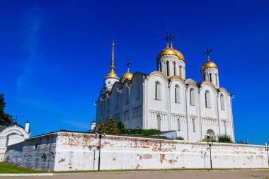 Vladimir, Rusya 'daki Dormition Katedrali (Assumption Cathedral). Rusya 'nın altın yüzüğü