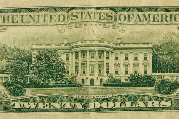 Yirmi Dolarlık Banknotun Makro Çekimi — Stok fotoğraf