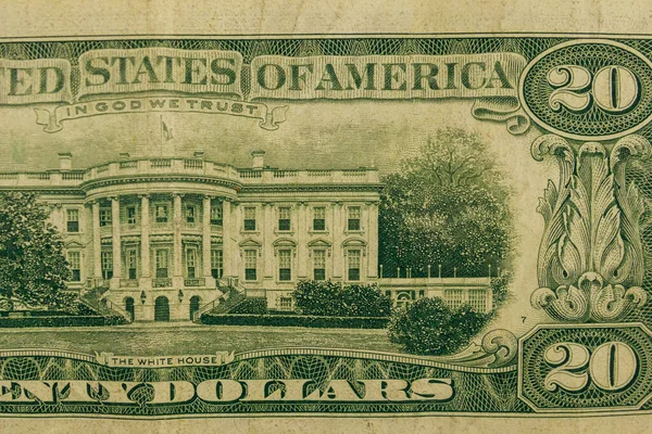 20ドル紙幣のマクロショット — ストック写真