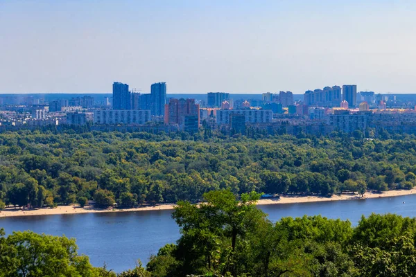 Utsikt Över Vänstra Stranden Floden Dnepr Kiev Ukraina — Stockfoto