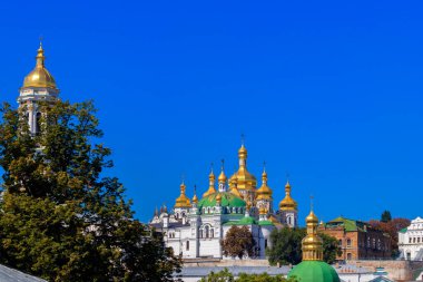 Ukrayna 'daki Kiev Manastırı olarak da bilinen Kiev Pechersk Lavra' nın manzarası