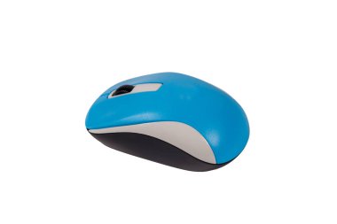 Bilgisayar kablosuz faresi beyaz arkaplanda izole edildi