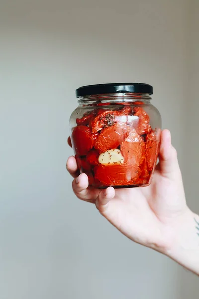 Tomates Frasco — Fotografia de Stock